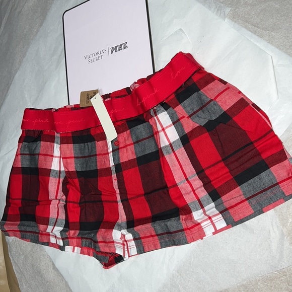 (L) Victoria’s Secret Plaid Flannel Pajama Shorts - Picture 3 of 13